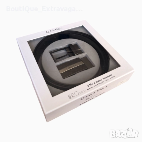 Мъжки подаръчен комплект колан Calvin Klein 045 !, снимка 2 - Колани - 52525138