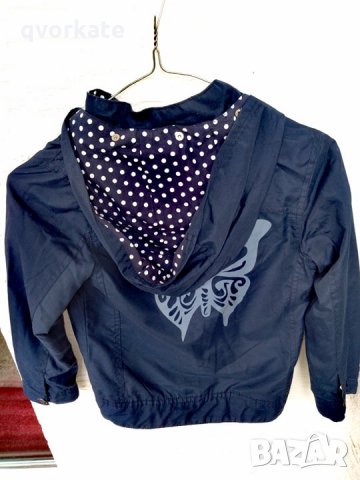 Тънко тъмно синьо яке за дете до 6-7г., снимка 4 - Детски якета и елеци - 28957390