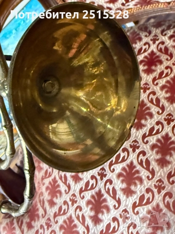 стар месингов еврейски свещник менора, снимка 4 - Други ценни предмети - 52810741