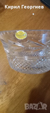 Релефна масивна кристална купа Бохемия, снимка 2 - Други - 43183367