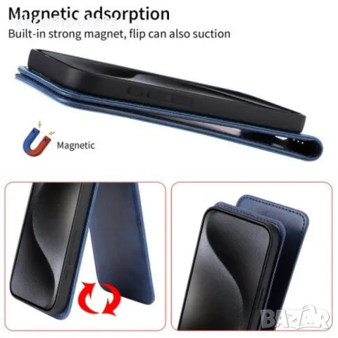 ZTE Blade A75 4G Flip3 Magnetic Кожен Калъф и Скрийн Протектор, снимка 8 - Калъфи, кейсове - 49889708
