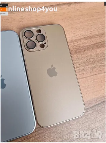 Матов Стъклен Кейс за Apple iPhone 16 Pro / Max - Различни цветове, снимка 9 - Калъфи, кейсове - 48852380