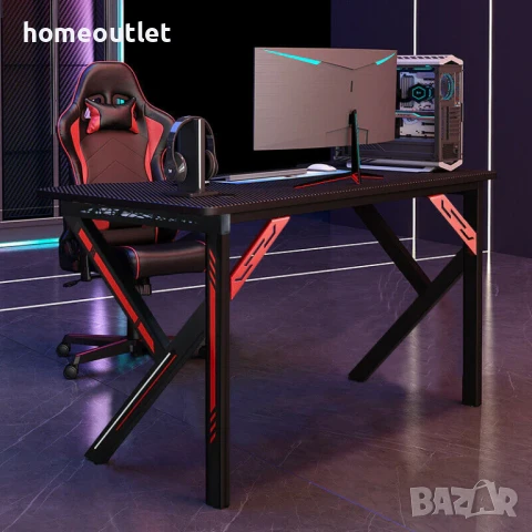 ПРОМОЦИЯ Геймърско бюро с LED осветление CLIPOP BZOD-CD-0135BLBL, снимка 8 - Бюра - 50699426