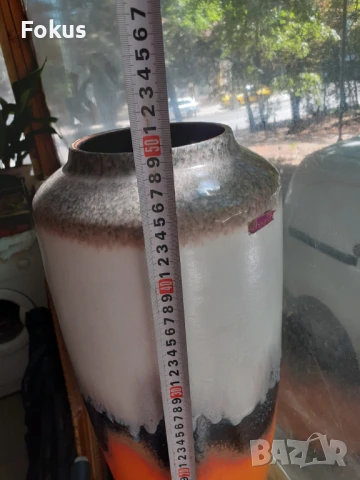 Страхотна голяма ваза немска керамика лава, снимка 7 - Антикварни и старинни предмети - 51055371