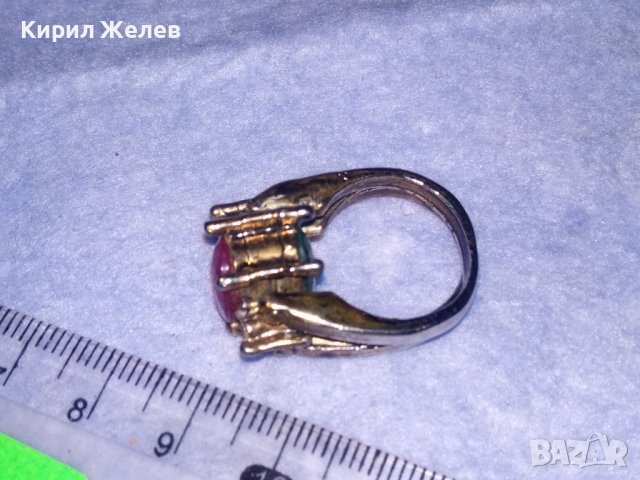 ДВОЕН РАЗДВИЖЕН РЯДЪК ФЕШЪН ПРЪСТЕН ПОЗЛАТЕНА БЛАГОРОДНА СТОМАНА с ФАСЕТИРАН РУБИН и СМАРАГД 36418, снимка 16 - Пръстени - 39728856