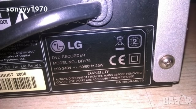 LG DR175 DVD RECORDER-ВНОС ШВЕИЦАРИЯ, снимка 14 - Ресийвъри, усилватели, смесителни пултове - 27432796