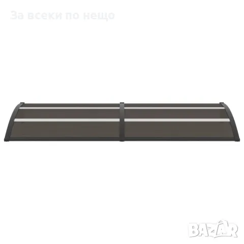Навес за врата черен 240x100 см PC, снимка 3 - Други - 47287268
