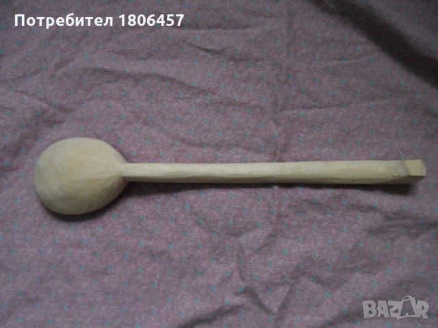 Голяма дървена лъжица, снимка 2 - Антикварни и старинни предмети - 27105874