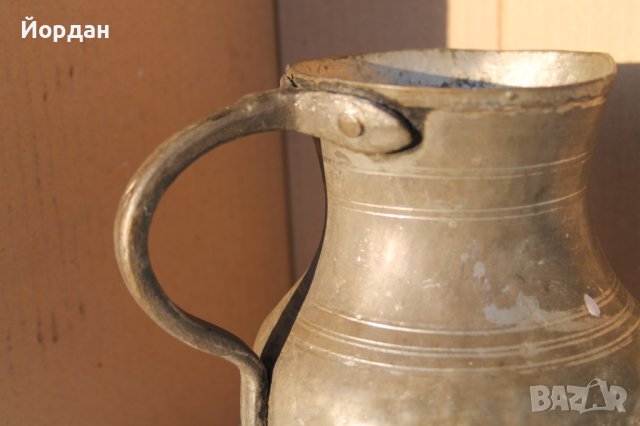 Стара медна кана от 19-ти век, снимка 4 - Антикварни и старинни предмети - 43534018