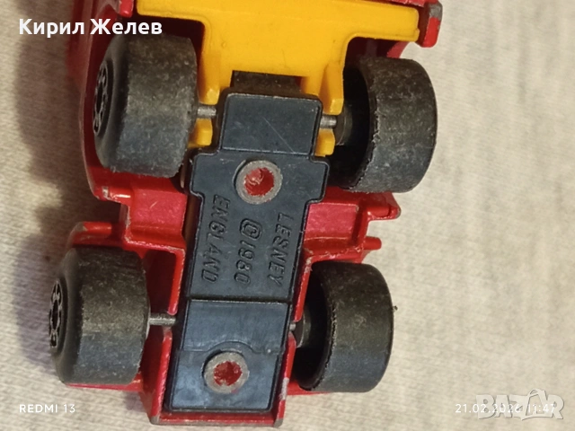 Метална количка винтидж камион LESNEY ENGLAND за КОЛЕКЦИЯ ДЕКОРАЦИЯ 24871, снимка 6 - Колекции - 53570551