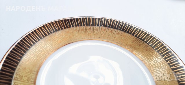 1918 - 1935 г. OSCAR SCHALLER – АНТИКВАРЕН немски порцелан сервиз хранене чинии 11 броя , снимка 6 - Други ценни предмети - 43201776