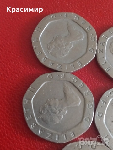20 пенса Елизабет., снимка 10 - Нумизматика и бонистика - 51617090