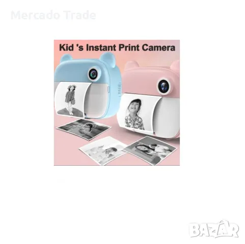 Детски фотоапарат+принтер Mercado Trade, Розов, снимка 4 - Образователни игри - 48324574