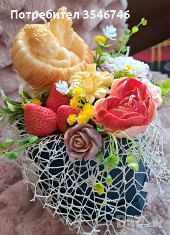 Букет от ароматни цветя. , снимка 2 - Ръчно изработени сувенири - 51276802