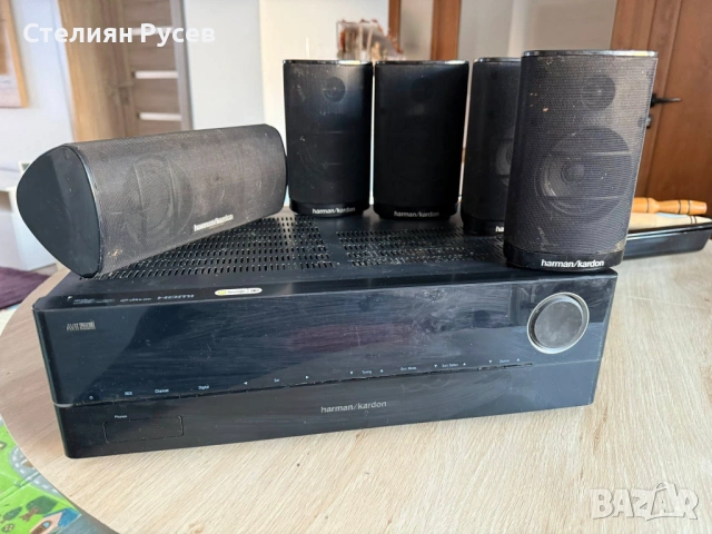 1901  harman kardon AVR 151s/230 аудио видео ресийвър + 5 сателита  / домашно кино / аудио  система 