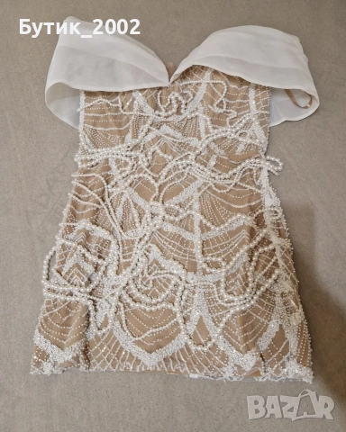 Дамска рокля с перли, снимка 2 - Рокли - 53418045