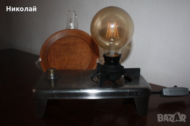 Лампа, направена от стар спиртник !!!, снимка 11 - Настолни лампи - 27115106