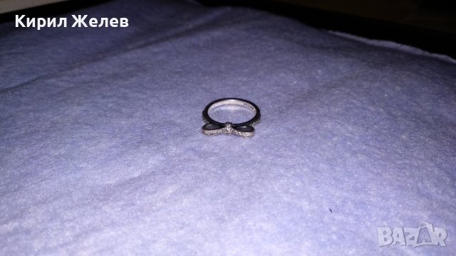 PANDORA Скъпоценен СРЕБЪРЕН ПРЪСТЕН ПАНДЕЛКА РОДИРАНО СРЕБРО Маркиран P2 S 925 ALE 48 ПАНДОРА 32377 , снимка 16 - Пръстени - 38332731