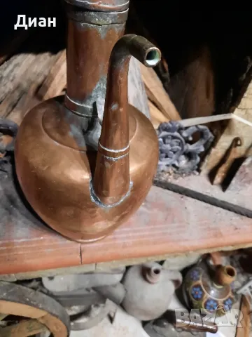 меден бакърен ибрик кана, снимка 4 - Антикварни и старинни предмети - 48500613