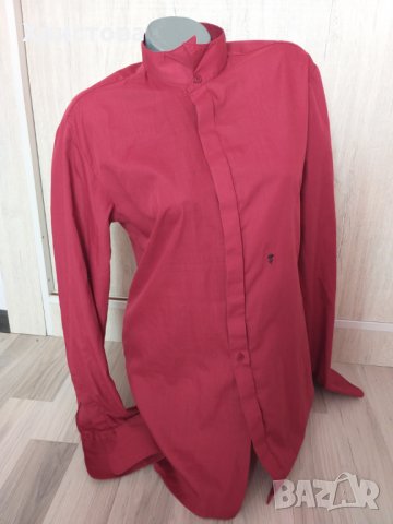 Мъжка риза в бордо - размер М - 8,00лв., снимка 1 - Ризи - 28705746
