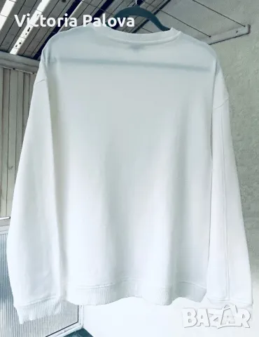 Бял кежуал суитчър органик памук ESPRIT, снимка 5 - Блузи с дълъг ръкав и пуловери - 48366114