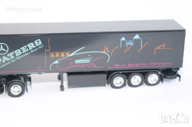 HERPA 1:87 H0 MERCEDS BENZ КАМИОН ТИР МОДЕЛ КОЛИЧКА, снимка 3 - Колекции - 49375034