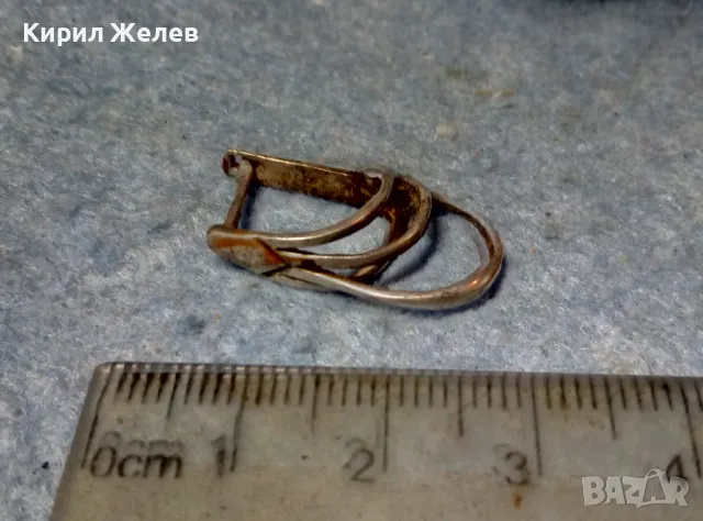 СТАРА АНГЛИЙСКИ ТИП ЗАКОПЧАВАНЕ АЖУРНА СРЕБЪРНА ОБЕЦА СРЕБРО 925 РЪЧНА АРТ ИЗРАБОТКА 38043, снимка 5 - Антикварни и старинни предмети - 49153748