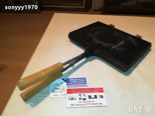 чугунена преса-двоен тиган с дръжки 2907211135, снимка 2 - Антикварни и старинни предмети - 33659139