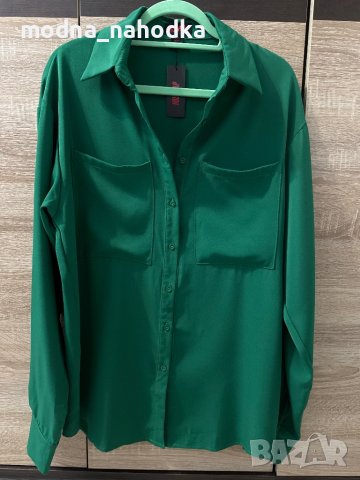 Зелена дамска риза MISSPAP, снимка 1 - Ризи - 43367735
