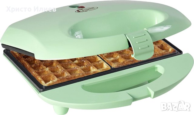 Нов Гофретник Bestron цвят мента ретро дизайн , снимка 1