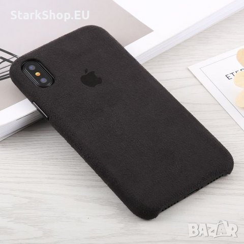 ЛУКС оригинален iPhone Алкантара калъф case X XS MAX 7 8 Plus 6 6s, снимка 3 - Аксесоари за Apple - 27898945