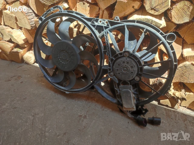 Комплект електрически перки с управления и дифузьор за Ауди А6 ц6 4ф 3.0тди БМК Audi A6 c6 4f 3.0tdi, снимка 2 - Части - 50894746