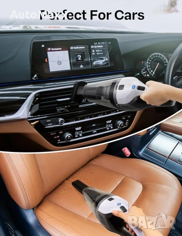 Ръчна прахосмукачка, мощна всмукателна, преносима, лека, безжична, с 25-30 минути време на работа , снимка 7 - Прахосмукачки - 53156525