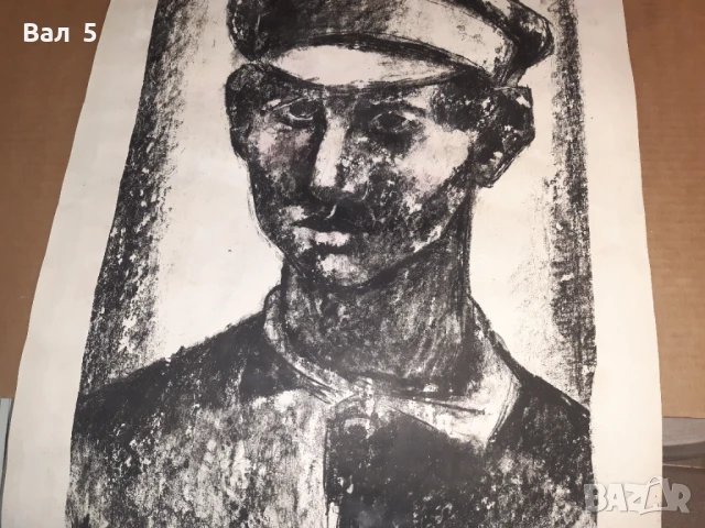 Стара графика , картина на Петър Мичев - ПЕДРО 1975 г, снимка 3 - Картини - 51026267