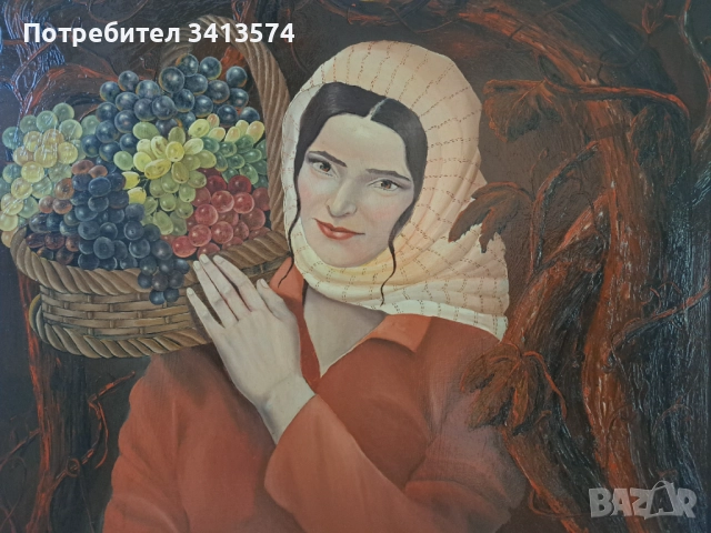 Стара картина -30 годишна, снимка 2 - Колекции - 52383799