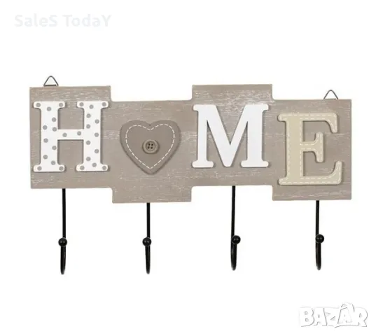 Закачалка за дрехи, за стена, сив, снимка 2 - Закачалки - 47575323