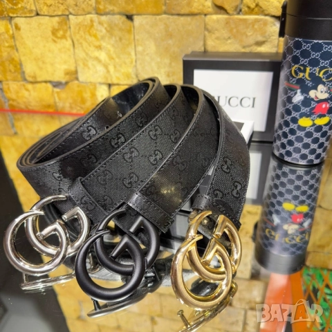 колани Gucci Leather Belt от естествена кожа в кутия , снимка 4 - Колани - 51677732