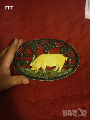 Стара чугунена табела от месарски магазин, снимка 5 - Антикварни и старинни предмети - 47943757