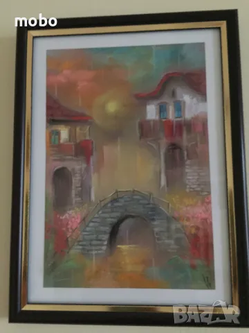 Картина  „Залез“ ,  автор Иван Даскалов, техника : сух пастел