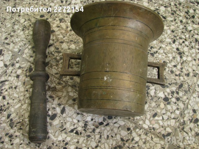 Голям аптекарски хаван камбана, снимка 2 - Антикварни и старинни предмети - 33621028