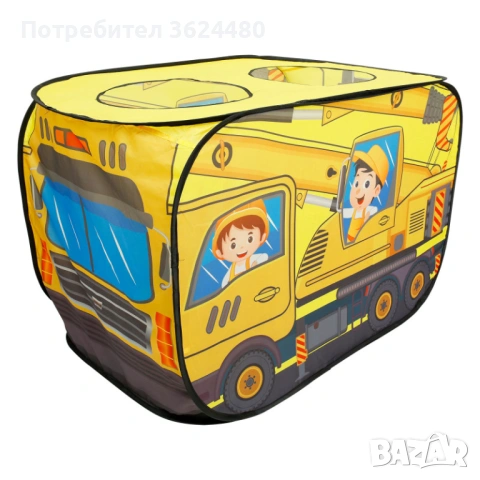 Голяма сгъваема детска палатка за игра камион 4780