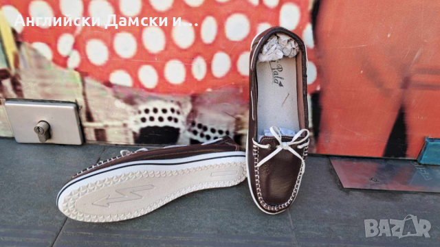 Английски дамски еспадрили естествена кожа , снимка 2 - Дамски ежедневни обувки - 44845588