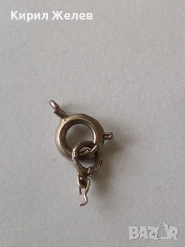 Сребърна карабинка закопчалка 43234, снимка 3 - Колиета, медальони, синджири - 52243252