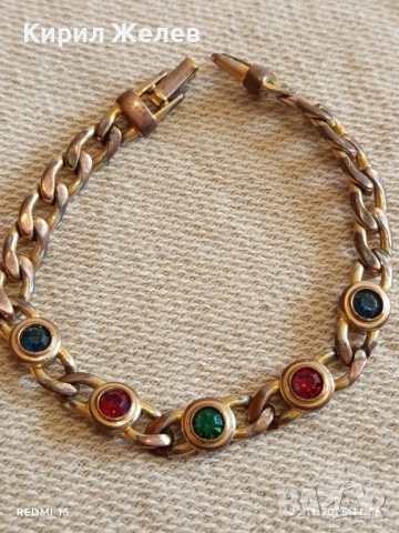КРАСИВА ГРИВНА с СИНТЕТИЧНИ РУБИНИ ЦВЕТНИ 52286, снимка 3 - Гривни - 52501048