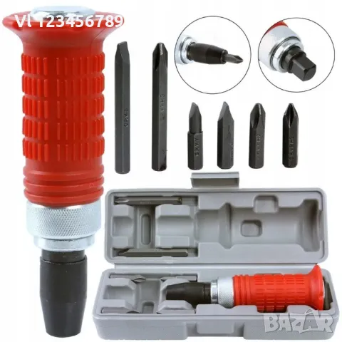 Отвертка ударна 7части, снимка 2 - Отвертки - 48632129