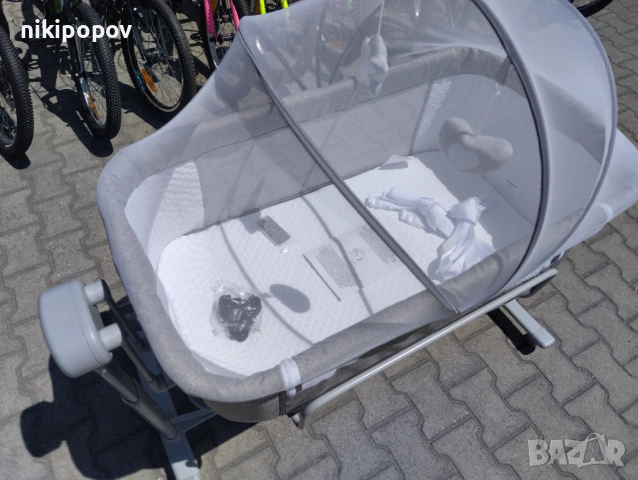 CANGAROO Легло люлка C`est la vie сив, снимка 3 - Детски люлки - 53569032