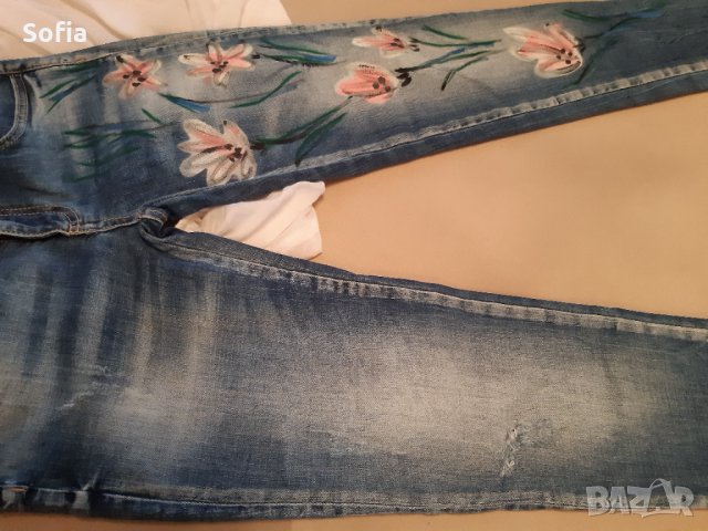 Дизайнерски рисувани дънки Madness National N28   с над 15% отстъпка, снимка 6 - Дънки - 33335013