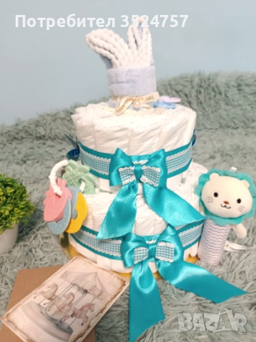 Ръчно изработена Торта от памперси за момче