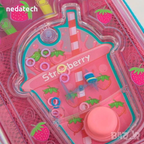 Несесер с играчка, Розов, 22.5x6x14см., снимка 4 - Ученически пособия, канцеларски материали - 51534091