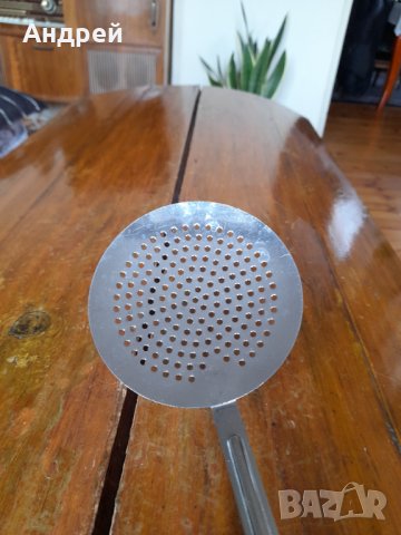 Стара решетъчна лъжица,бъркалка #3, снимка 3 - Други ценни предмети - 39467177